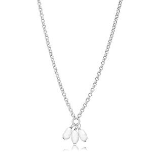 🔥 Price Drop~Triple Natural Pearl Necklace on Sterling Silver Rolo Chain